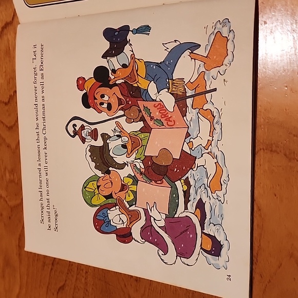 Vintage Disney Mickey's Christmas Carol Book - Picture 8 of 8